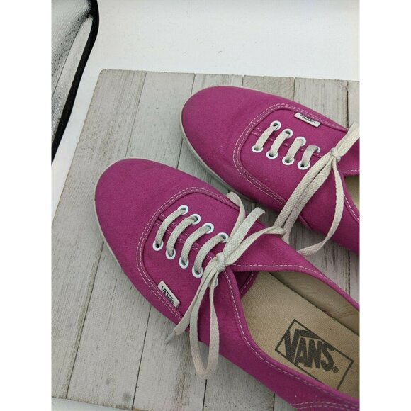 Vans Off The Wall Shoes Pink Canvas Sneaker Skate Flats Women Size 9 Men Sz 6.5 - Picture 2 of 7